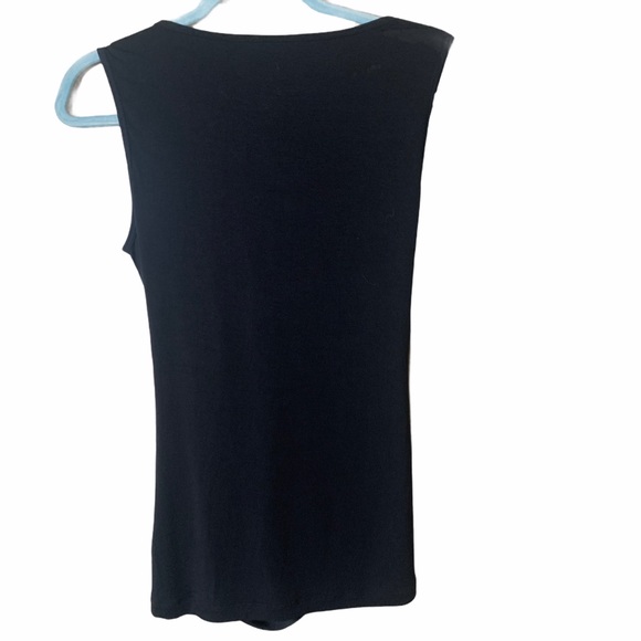 CAbi 261 Black Double Draped Knit Tank Sz S - Picture 5 of 7